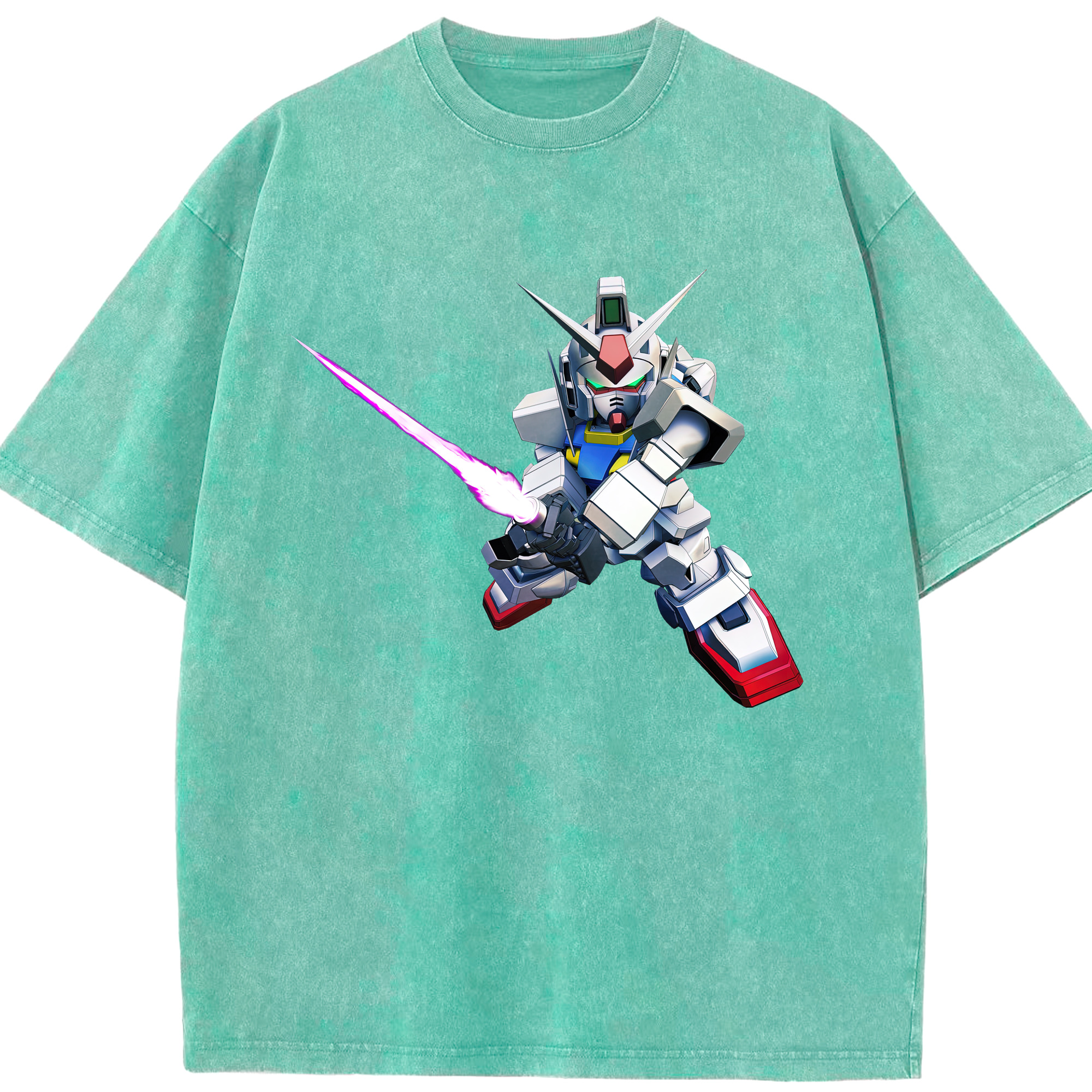 （画像用） 機動戦士ガンダム Mobile Suit Gundam 綿100% ヴィンテージ風 半袖Tシャツ（フロントプリント）